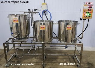 MICRO COZINHA CERVEJEIRA BIBLOCO - AGMAC-MCCT-100L/mista eletrica e a gás