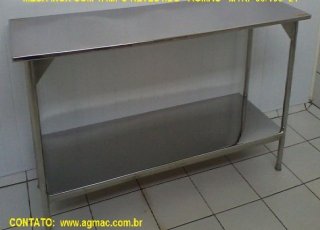 MESA REVESTIDA EM INOX - AGMAC - MTRI-60/100-2T