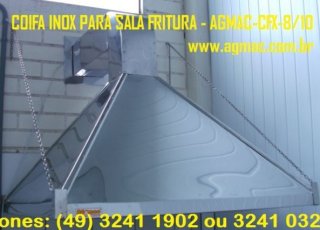 Coifa inox de saída traseira  AGMAC -CFX-8/10