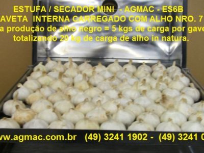 ESTUFA / SECADOR - AGMAC-ES6B-MINI -INOX, adequado para produzir alho negro.