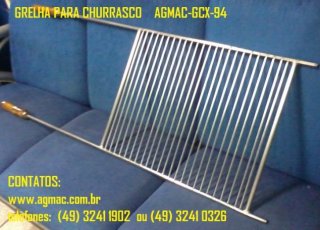 GRELHA ESPECIAL EM INOX- PARA CHURRASQUEIRA - AGMAC-GCX-94 -G